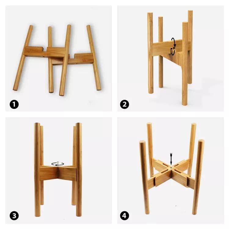 Bamboo Plant Pot Stand - Inntinn.in