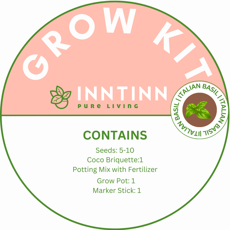 Grow Kit, Italian Basil - Inntinn.in