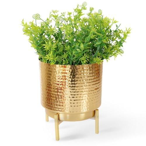 Hammered Metal Planter, Table Top - Inntinn.in