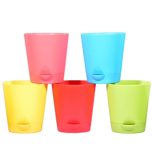 5 Self Watering Pots (4 Inches) - Inntinn.in