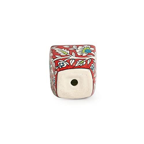 Floral Hand-Painted Ceramic Pot (Set of 2) - Inntinn.in