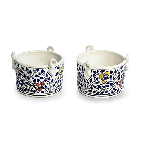 Hand painted Ceramic Pots (Set of 2) - Inntinn.in