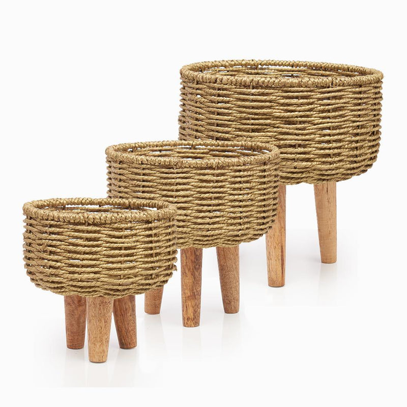 Jute Rope Planters, Set of 3 - Inntinn.in