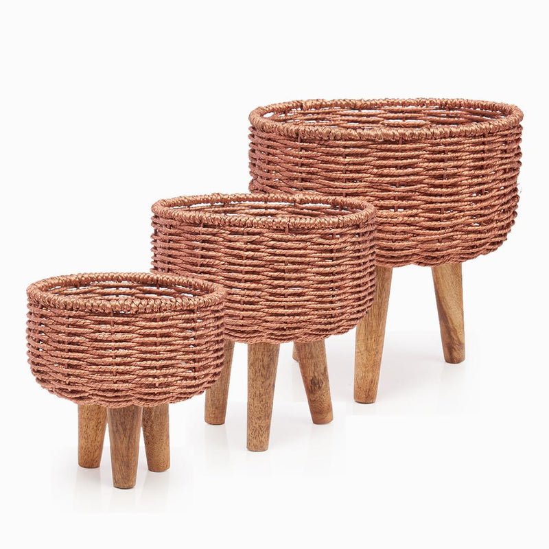 Jute Rope Planters, Set of 3 - Inntinn.in